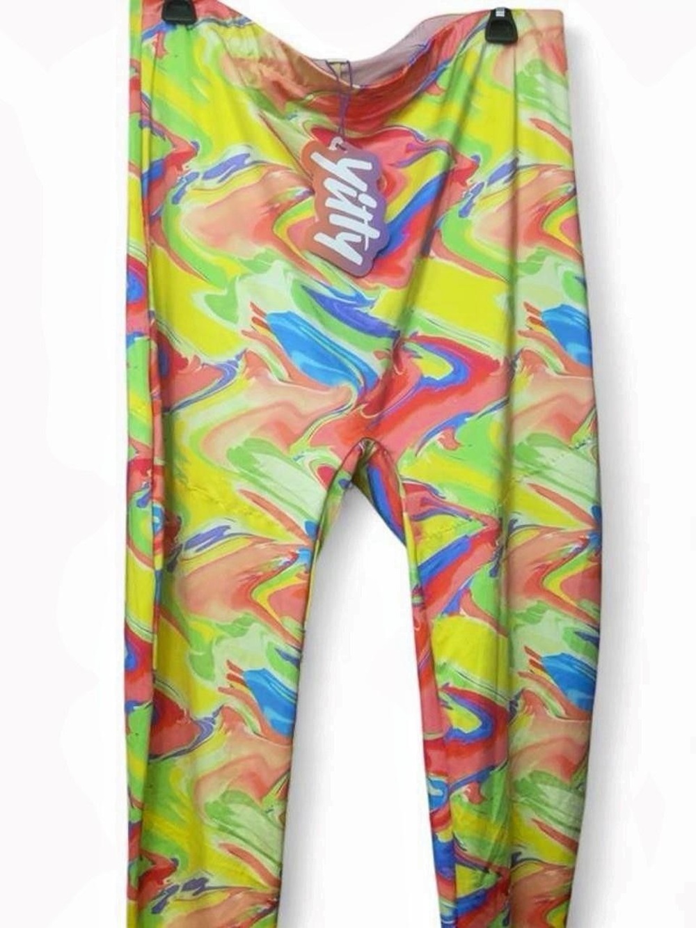 NWT Yitty x Lizzo Cuz I Love You High Waist Shaping Leggings 2X Rainbow Swirl
